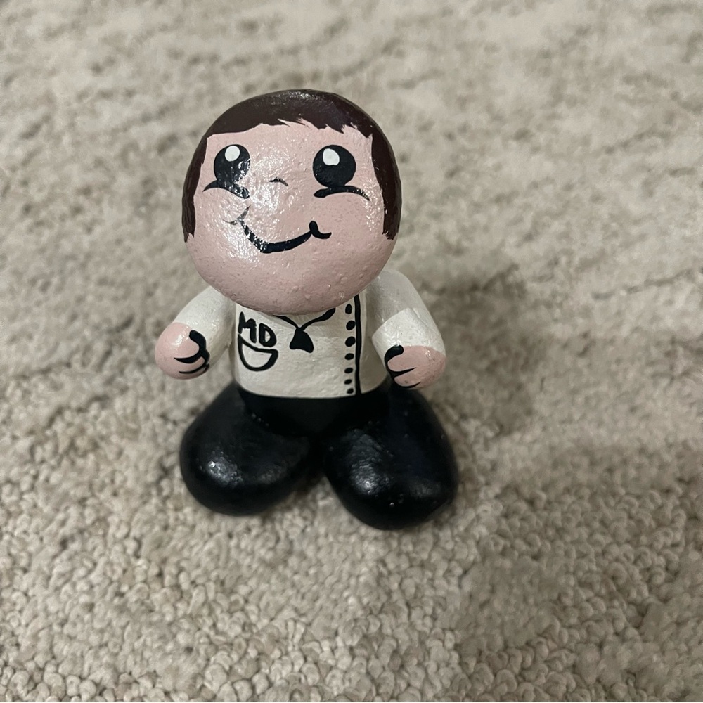 Rock MD Character, Rock Doctor Gift, 3 1/2” x 2”, EUC